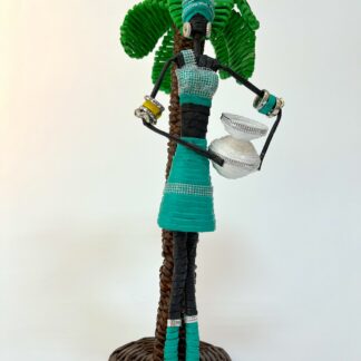 Ръчно изработена африканка от хартия декоративна фигура