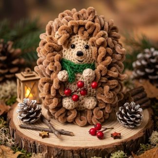 crocheted hedgehog